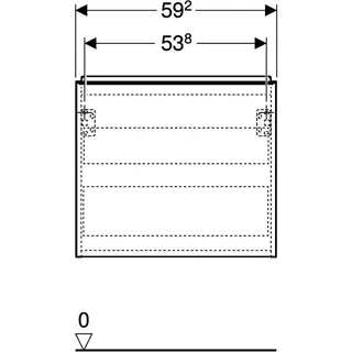 Waschtisch-US 592x535x415mm, verkürzt design4YOU, Nussbaum – Bild 5