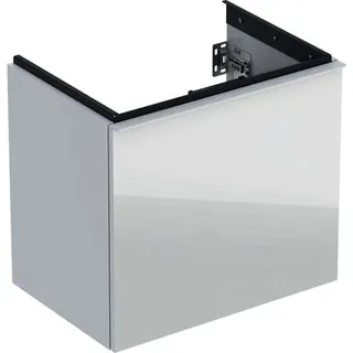 Waschtisch-US 592x535x415mm, verkürzt design4YOU, K: weiß hgl, F: Glas weiß