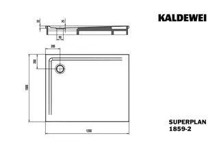 Duschfläche 100x120x2,5cm mit Träger more4YOU, weiß – Bild 3