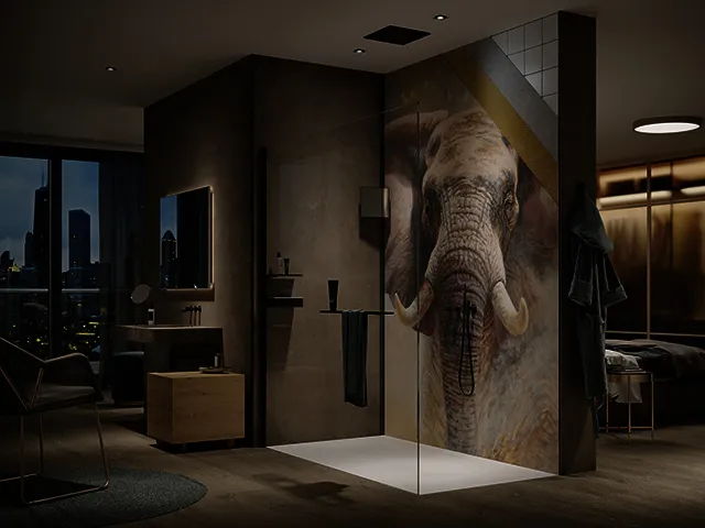 Wandverkleidung 150x255 cm-2er Set, gem. more4YOU, Elephant by Pöppelmann
