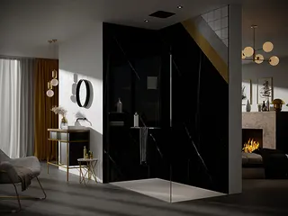 Wandverkleidung 1000x2550 mm - 2er Set more4YOU, Dark Marble