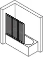Badewannenabtrennung 3tlg.140x140,ESG AP aktiv 4YOU # AY0401.087.322 si-matt – Bild 3