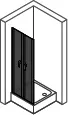 Pendeltür für SW 80x200cm ESG AP trend4YOU 2.0, Black Edition – Bild 2