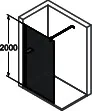 Seitenwand alleinstehend 8 90,H2000 design4YOU Stabi silberhochglanz klar – Bild 3