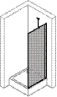 SW f. Schwingtür 100x200 bodengleich ESG trend4YOU 3.0, Black Edition Prof. schw.