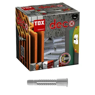 Tox Allzweckdübel Deco 10/66 mit Kappe, Karton mit 50 Stück