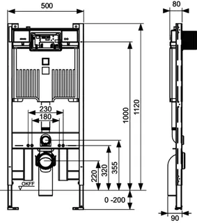 TECEprofil WC-Modul mit Octa II- Spülkasten 8 cm, BH 1120 mm – Bild 5