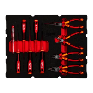 VDE Zangen u VDE Schraubendr. 10-teilige Einlage für PACKOUT Koffer m. Schubladen – Bild 2