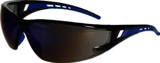 Schutzbrille EN 166 EN 172 Bügel schwarz /blau,Scheibe verspiegelt