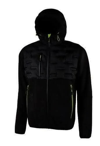 Hybrid-Softshelljacke Spock Gr.L Black C arbon U.POWER