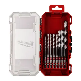 SHOCKWAVE Multimaterial Bohrer 1/4" Hex Set 8-teilig in PACKCOUNT komp. Kassette