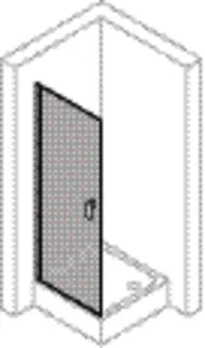 Schwingtür f. N, SW+EE 100x200cm ESG trend4YOU 3.0, Black Edition Prof. schw.