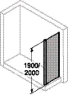 4-Eck Seitenwand f. Gleittür Maß aktiv4YOU H:2000 silber matt klar AP – Bild 4