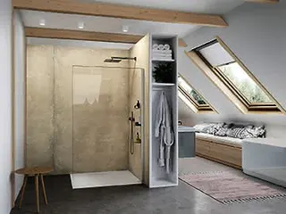 Seitenwand alleinstehend select+ 8mm 80 trend4YOU H:2000Quer Whi.Edi.klar AP