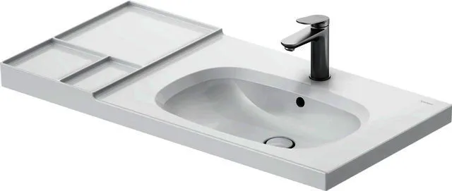 Duravit Aurena,WT 1000mm,Becken RE,m.Ü,m.HLB 1HL,inkl.Ventil,Weiß,HyG+