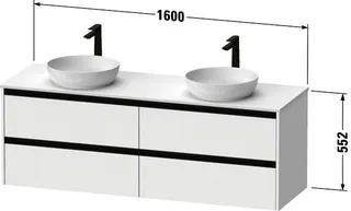Duravit Sivida WTU Wandh.,f.Kons.m. ASB 2, SBK 4,1600x552x505mm,Eiche Marmoriert – Bild 2