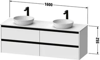 Duravit Sivida WTU Wandh.,f.Kons.m. ASB 2, SBK 4,1600x552x505mm,Eiche Marmoriert – Bild 3