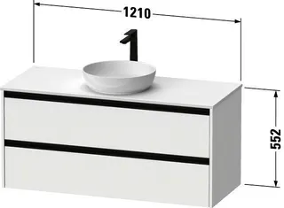 Duravit Sivida WTU Wandh.,f.Kons.m. ASB, SBK 4,1210x552x505mm,Eiche Marmoriert – Bild 2