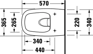 Duravit Aurena WWC TS HygieneFlush,570mm Rimless,mit HyG+,Weiß Seidenmatt – Bild 2