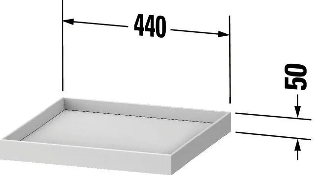 Duravit Aurena,Tablett, 440x50x440mm Weiß Seidenmatt