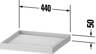 Duravit Aurena,Tablett, 440x50x440mm Weiß Seidenmatt – Bild 2