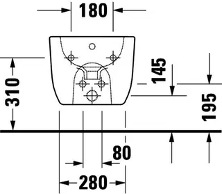 Duravit Aurena,WBD,570mm,m.ÜL,verd.Bef., Schwarz Matt,HygieneGlazePlus – Bild 2