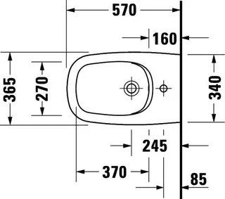 Duravit Aurena,WBD,570mm,m.ÜL,verd.Bef., Schwarz Matt,HygieneGlazePlus – Bild 3