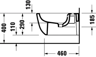 Duravit Aurena,WBD,570mm,m.ÜL,verd.Bef., Schwarz Matt,HygieneGlazePlus – Bild 4