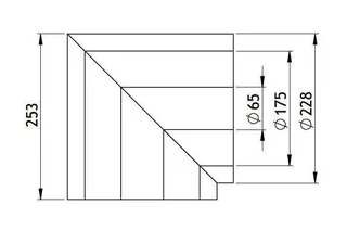 GWK Silver System - Winkel ID065 - AD228 PIR,200% n. GEG,90Grad,DN50,Farbe:silber – Bild 2