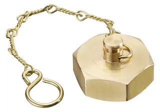 OVENTROP-Verschlusskappe für DN32 (G1 3/4"IG),m.Dichtsch. u.Kette