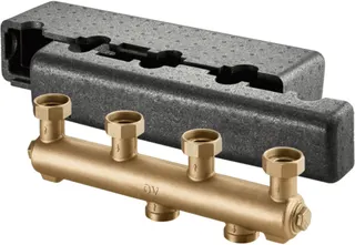 OVENTROP-Verteilerbalken für Regumat DN 25, für 2 Heizkreise, Grauguss