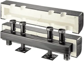 OVENTROP-Verteilerbalken für Regumat DN 32 plus, für 4 Heizkreise, Stahl
