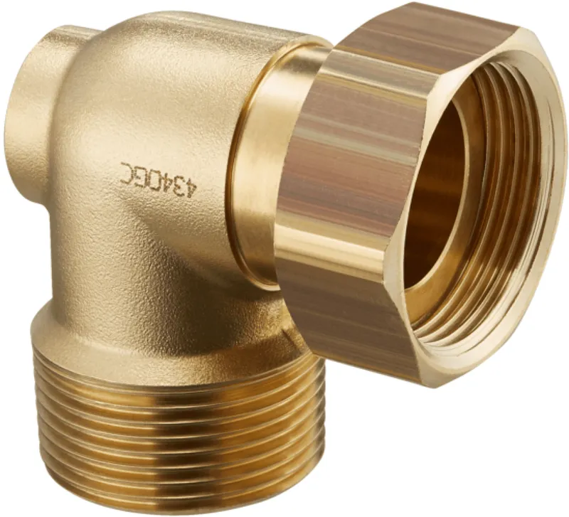 OVENTROP-Anschlusswinkel für Speicher- Verrohrung, 1 1/4" ÜM x R 1 1/4" AG