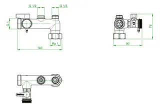OVENTROP-Gehäuse mit Volumenstromsensor für Regumaq X-25/X-45 – Bild 2