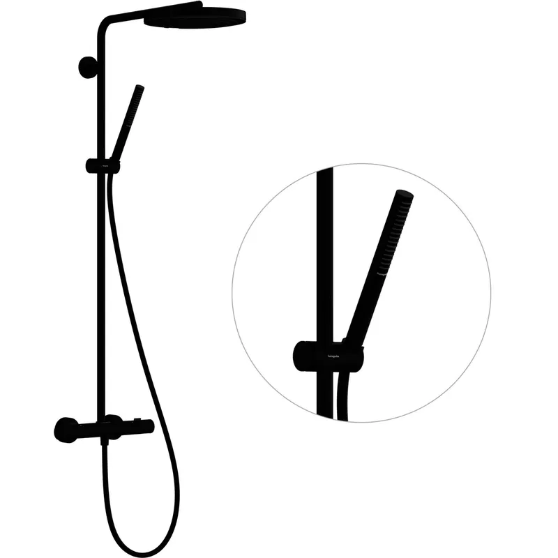 Hansgrohe Showerpipe Pulsify S Puro 260 1jet Brausethermostat Aufputz mattschwarz