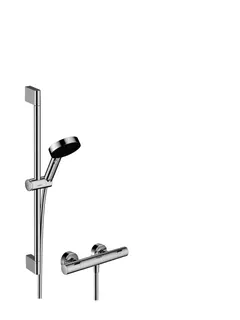 Hansgrohe Brausesystem Pulsify Select S 105 3j Eco Relaxation Ecostat Fine 650mm chrom – Bild 2