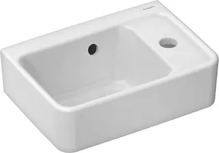 HG Handwaschbecken Xanuia Q 360x250mm mit Hahnloch und Überlauf weiß