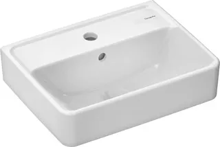 HG Handwaschbecken Xanuia Q 450x340mm mit Hahnloch und Überlauf weiß