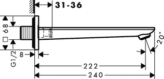 Hansgrohe Wanneneinlauf Axor Citterio C PBC – Bild 2
