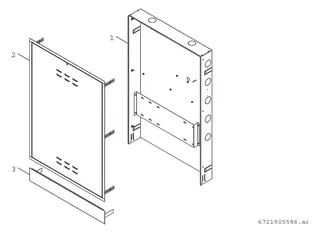 BOSCH Zubehör für Wohnungsstationen Unterputzschrank F 7002 HPS kurz – Bild 2