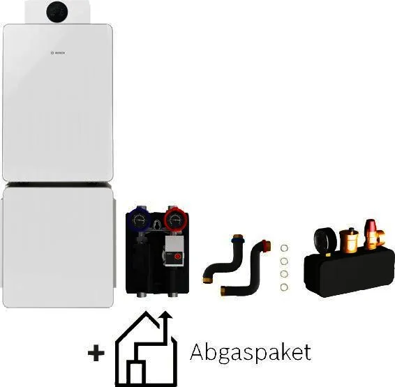 BOSCH Gas-Badewanne-Plus-Paket BOPA GCFS856 GC8800iF-15, WH 160-3 P, HSM25/6MM, C33x
