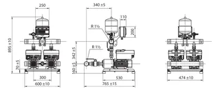 Wilo Druckerhöhungsanlage ISAR MODH1-E-2-CH3-LE-406-DE,R11/2,1.5kW – Bild 2