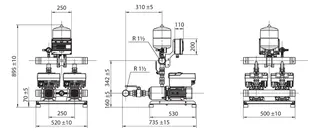 Wilo Druckerhöhungsanlage ISAR MODH1-E-2-CH3-LE-403-EM-DE,R11/2,75 – Bild 2