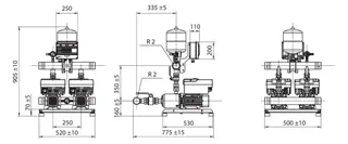 Wilo Druckerhöhungsanlage ISAR MODH1-E-2-CH3-LE-603-EM-DE,R2,1.5kW – Bild 2