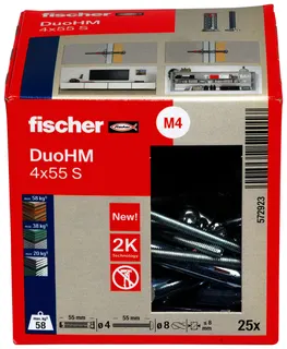 Hohlraumdübel DuoHM 4 x 55 S PH TX Paket mit 25 Stück – Bild 2