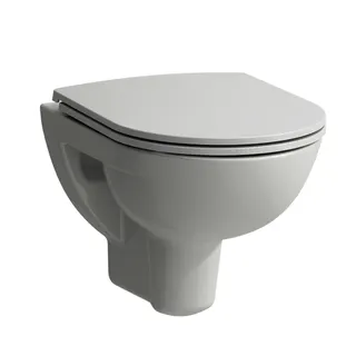 Laufen Pack T-WC wandh.+Sitz PRO 490x360 spülrandlos Ausf.kurz offene Bef., weiß – Bild 2
