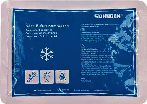 Kälte-Sofortkompressen kl.L.ca.150xB.ca. 210mm o.Vorkühlung SÖHNGEN
