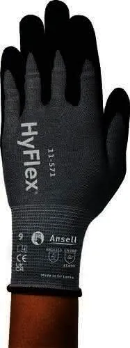 Schnitthandschuh HyFlex® 11-571 Gr.9 sch warz EN 388 PSA II ANSELL