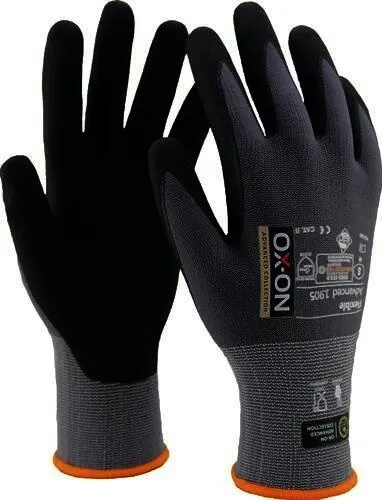 Handschuh Flexible Advanced 1905 Gr.6 sc hwarz/hellgrau EN388 EN420+A1 PSA II