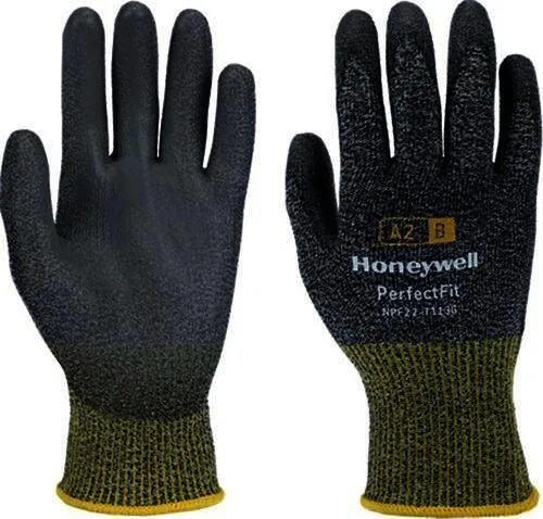 Schnitthandschuh New Perfect Fit 13G PU A2/B Gr.9 grau/gelb EN 388 PSA II